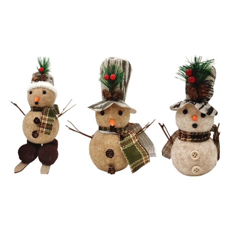 Decoration Christmas Plush Snowman with Hat Gifts for Kids House