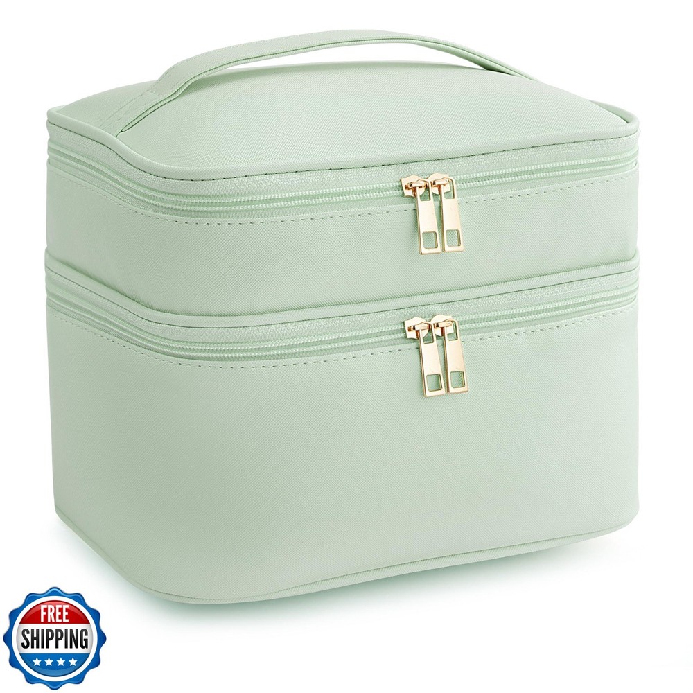 Large Travel Makeup Bag Organizer for Women - Portable X-Large Toiletry Case