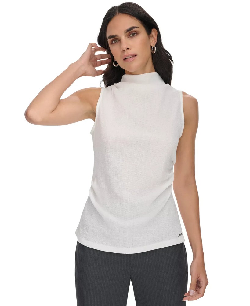 Calvin Klein Women's Top Sz XL Mock-Neck Sleeveless