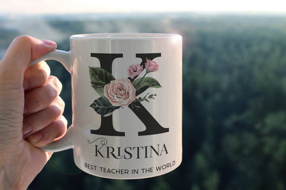 Best Teacher In The World Mug Personalized Gift For Teacher Personalized Teacher