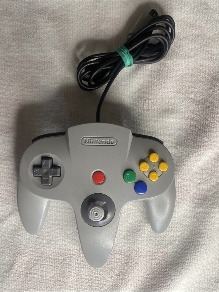 Official Nintendo 64 GRAY Controller AUTHENTIC 👾 OEM N64 Remote NUS-005 USED