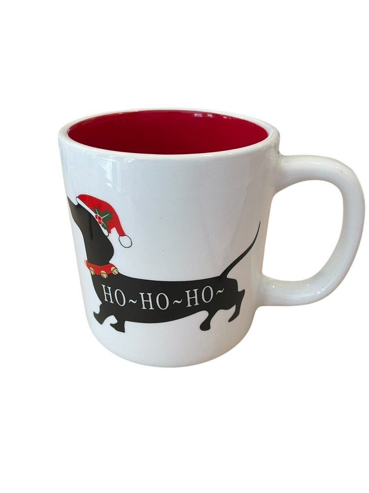 Festive Fun Christmas Santa Hat Dachshund Weiner Dog Mug New