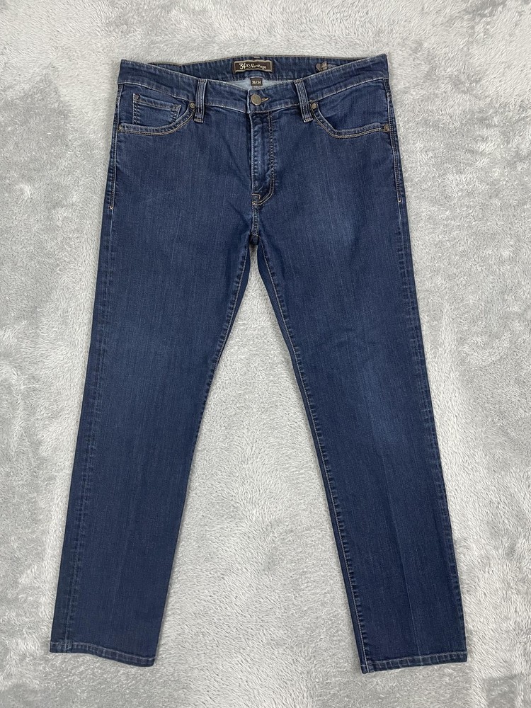 34 Heritage Jeans Mens 36x34* Denim Courage Mid-Rise Straight Stretch Zip Fly