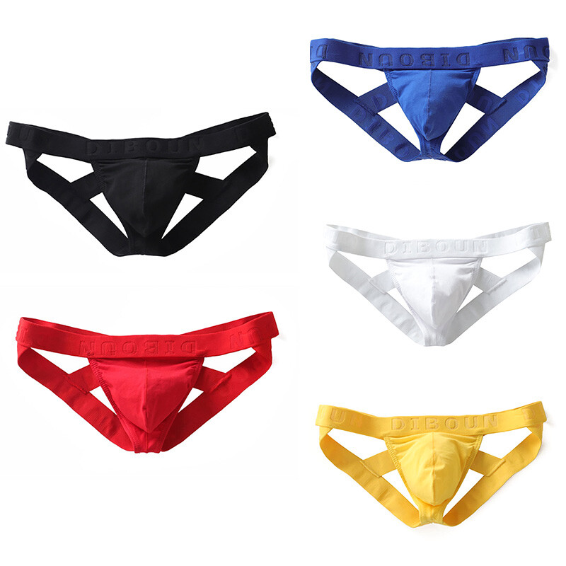 ❀Underwear Thong Jockstrap Briefs G-string Solid Color Low Waist Sexy Breathable