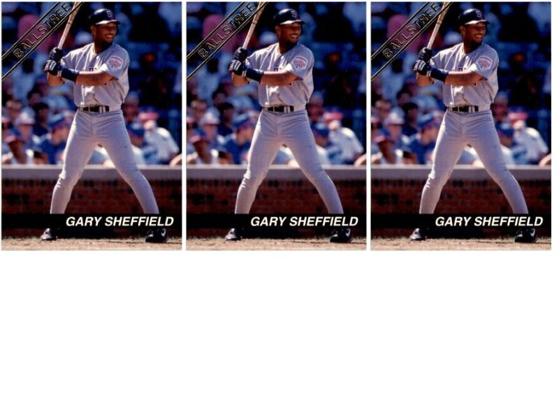 (3) 1992 Ballstreet Gary Sheffield San Diego Padres Card Lot