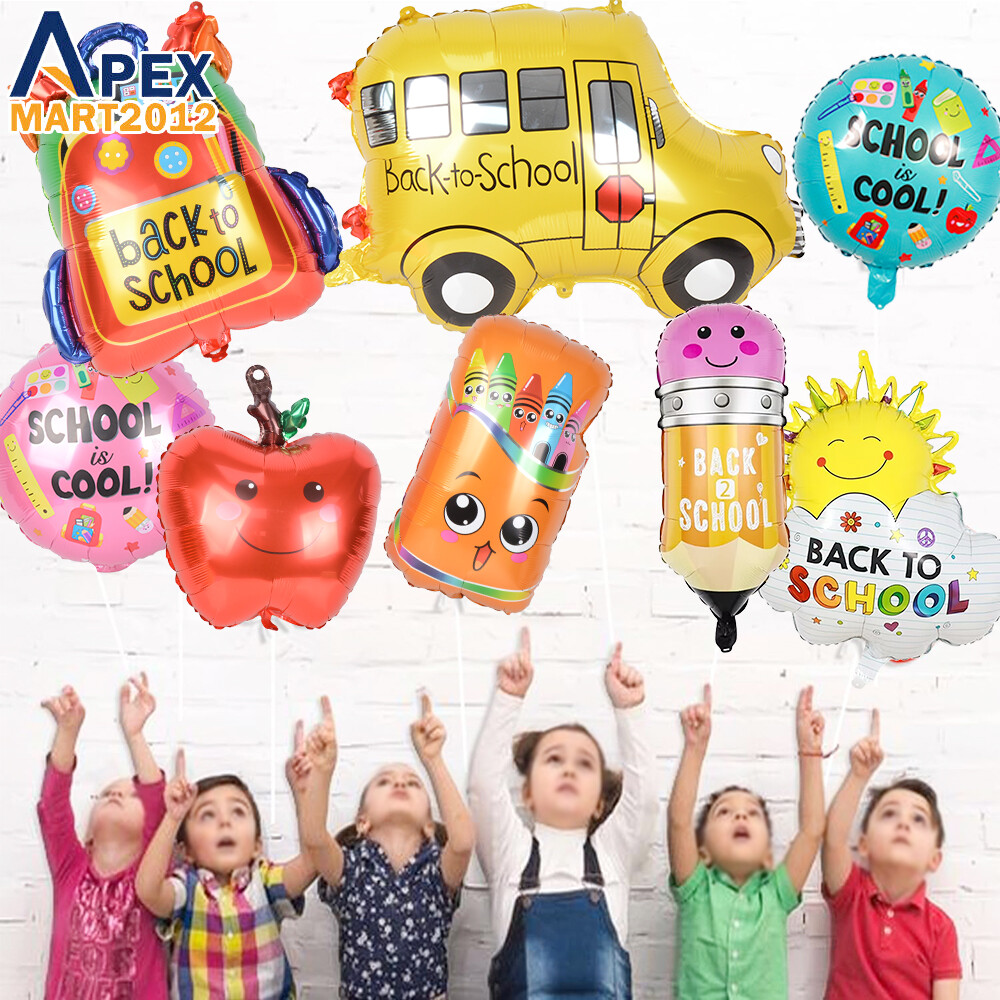 8Pcs Back to School Balloons Set Reusable Kindergarten First Day Classroom Decor-image