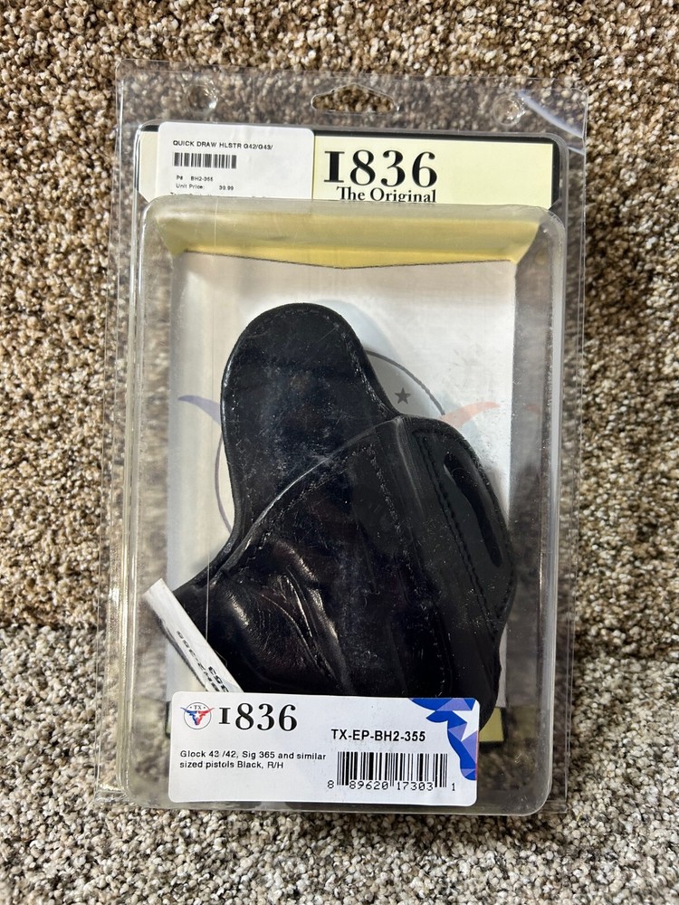 Texas 1836 Holster for Glock 42/43, Sig 365 & Similar - RH