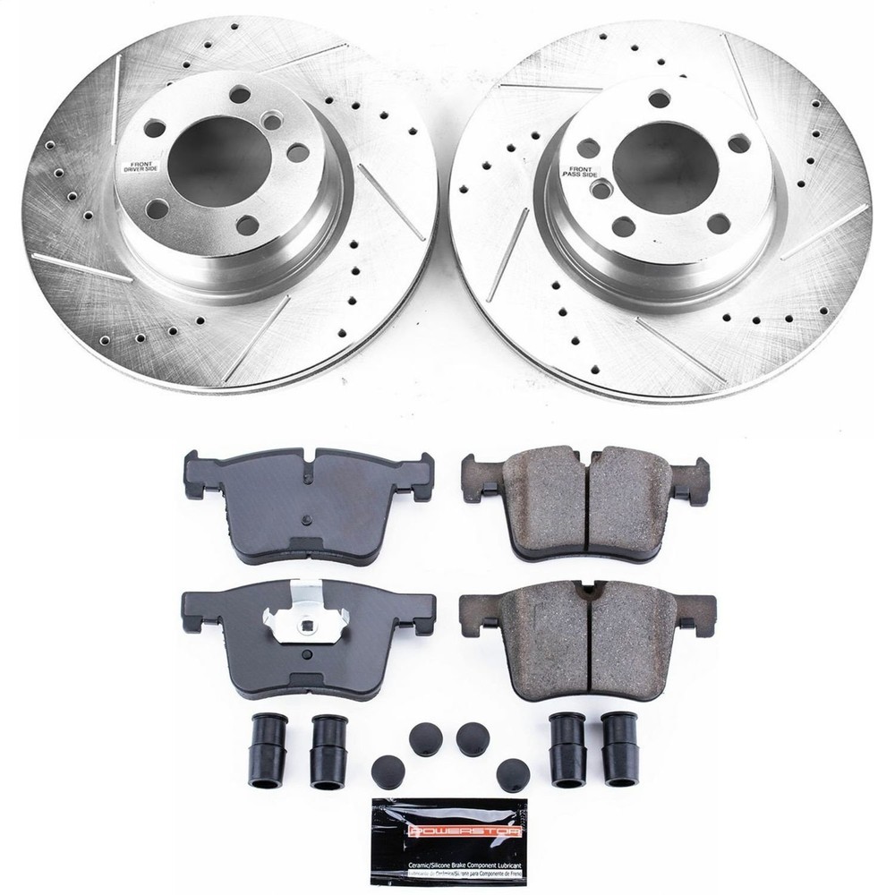Power Stop K6854 Z23 Evolution Sport Performance 1-Click Brake Kit Front
