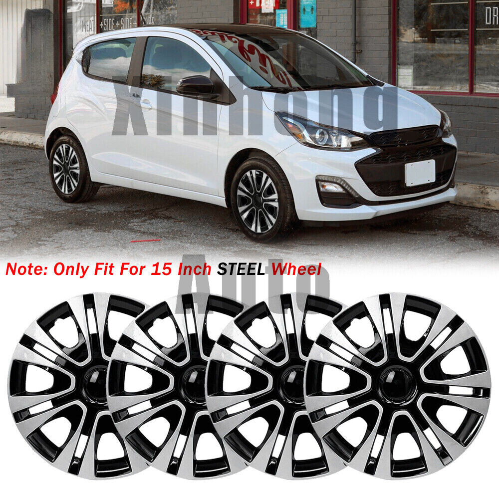 15 Inch R15 Steel Wheel Rims with Snap-On Hubcaps for Chevy Spark 2011-2022