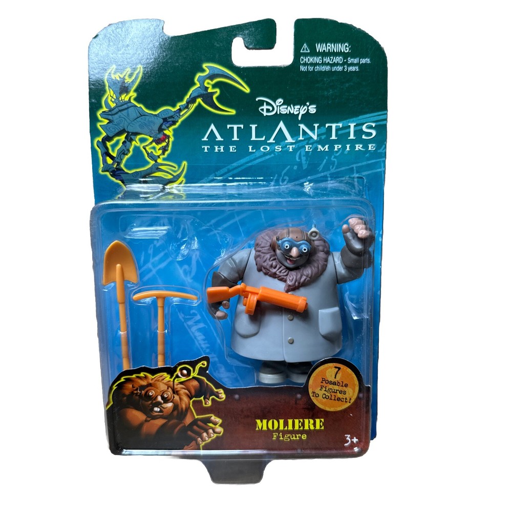 Disney's Atlantis The Lost Empire Moliere Action Figure Power-Sparking Drill New
