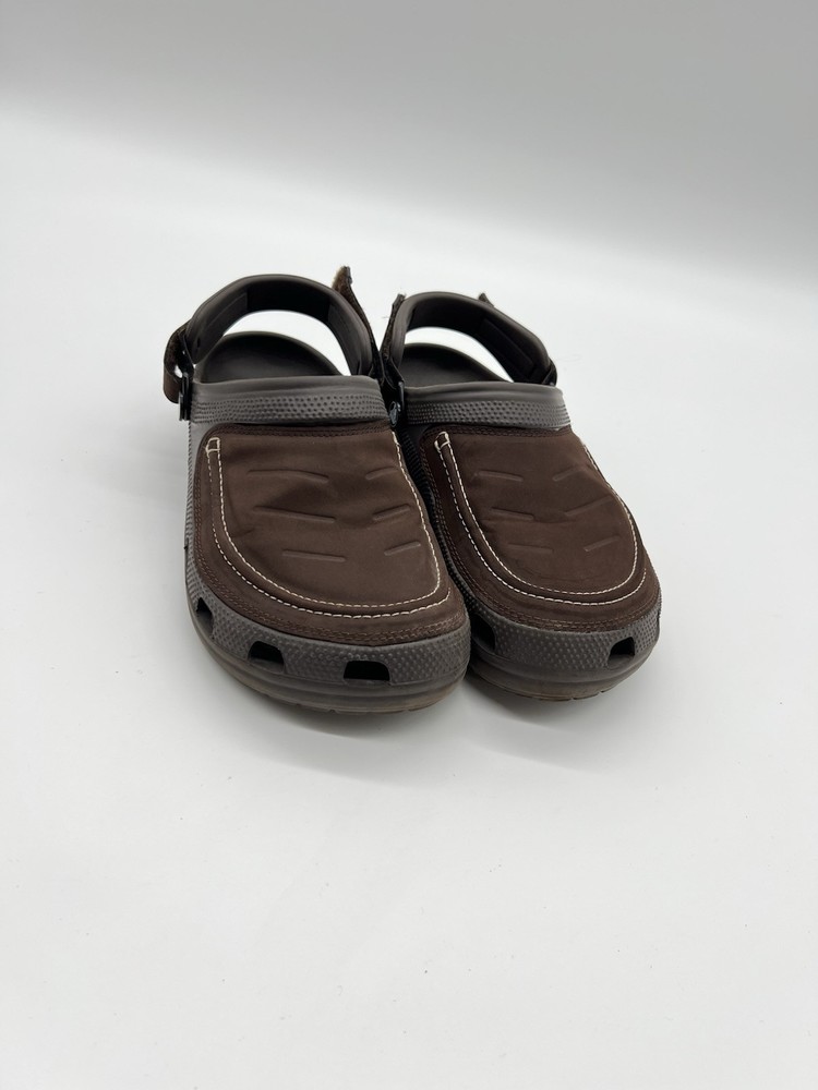 Crocs Yukon Vista Men’s Size 9 Chocolate Brown Leather Slingback Clog