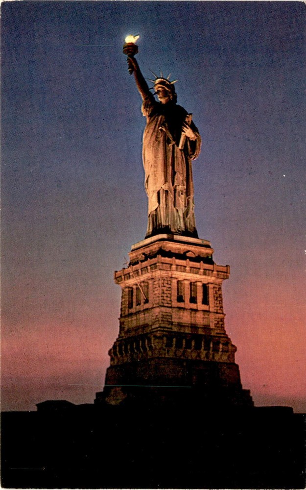 Vintage Statue of Liberty Postcard by Nester's Map and Guide NYC
