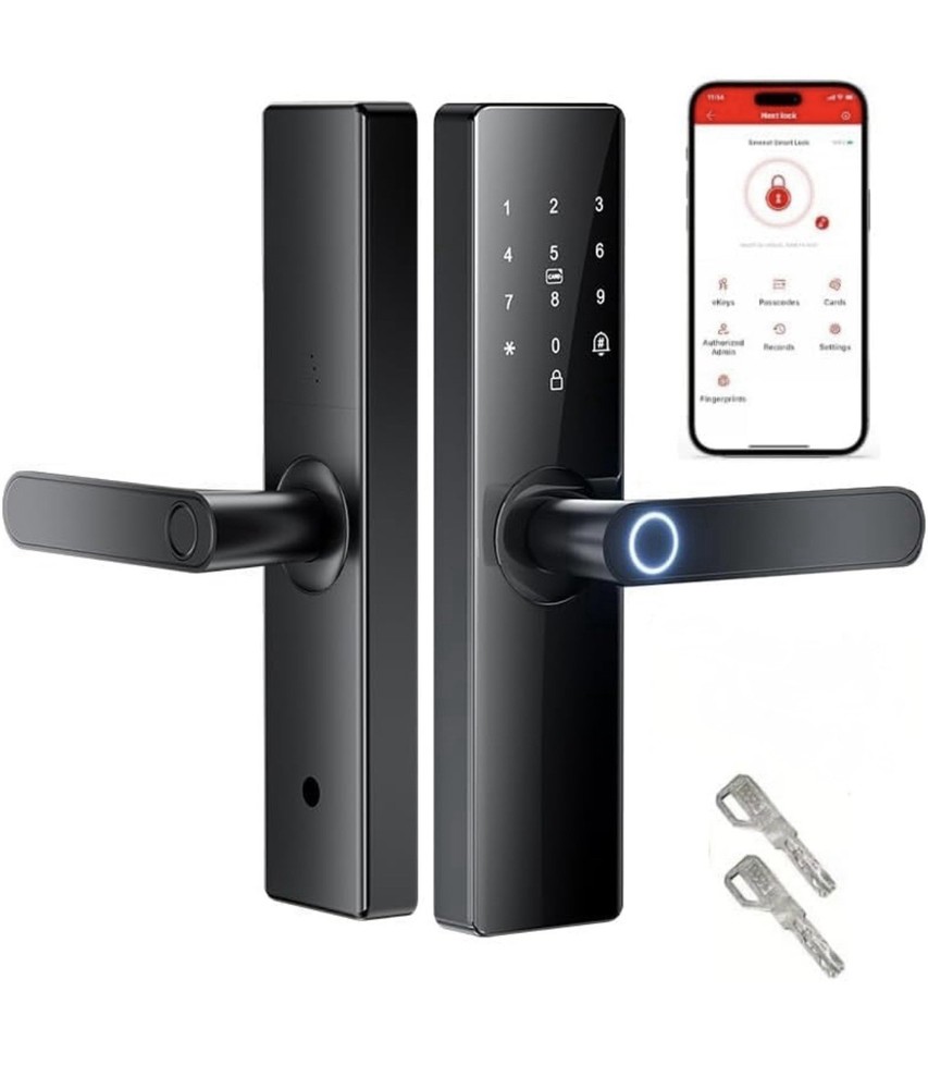 Tuya App WiFi Digital Electronic Smart Door Lock, with Fingerprint 1 Smart Card