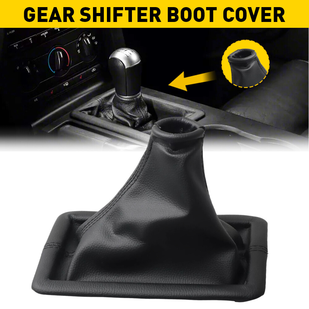 Black For 2005-09 Ford Mustang Gear Shift Knob Shifter Boot Cover with 5 Speed M