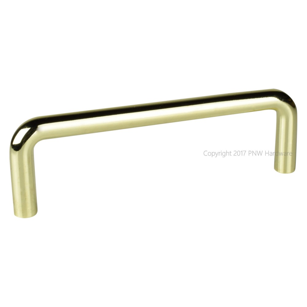 New Polished Brass 96mm Modern Kitchen Cabinet Wire Pull Gold Handle 3.75