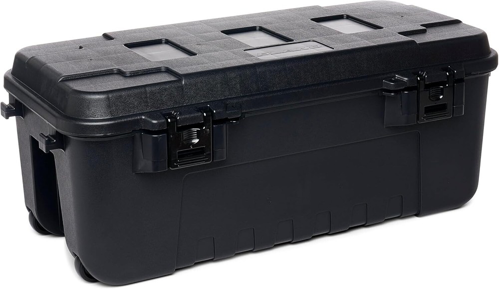 108Qt Rolling Sportsman Trunk with Wheels - Lockable Storage Bin Container  