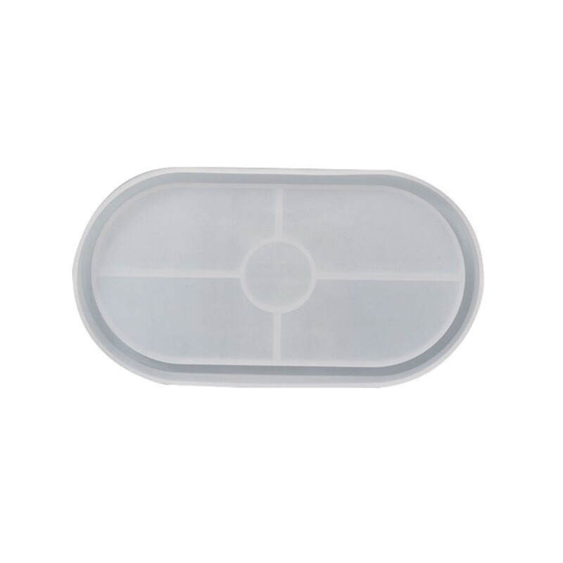Oval Silicone Resin Tray Mold for Jewelry Box Epoxy Crafts