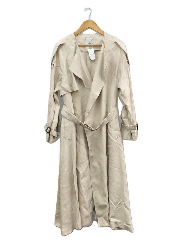 Ebure Trench Coat/36/Linen/Beg/Plain/2910200020 3361
