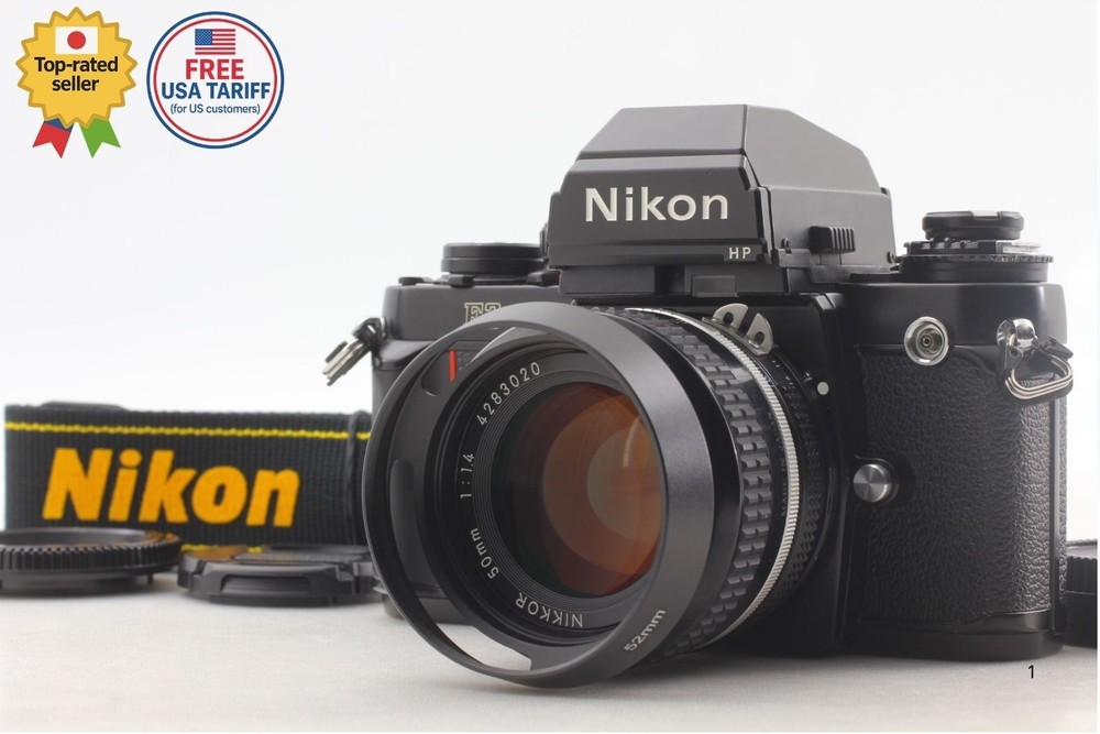 [N MINT +++ w/ Strap] Nikon F3 HP 35mm Film Camera Ai 50mm f/1.4 Lens From Japan