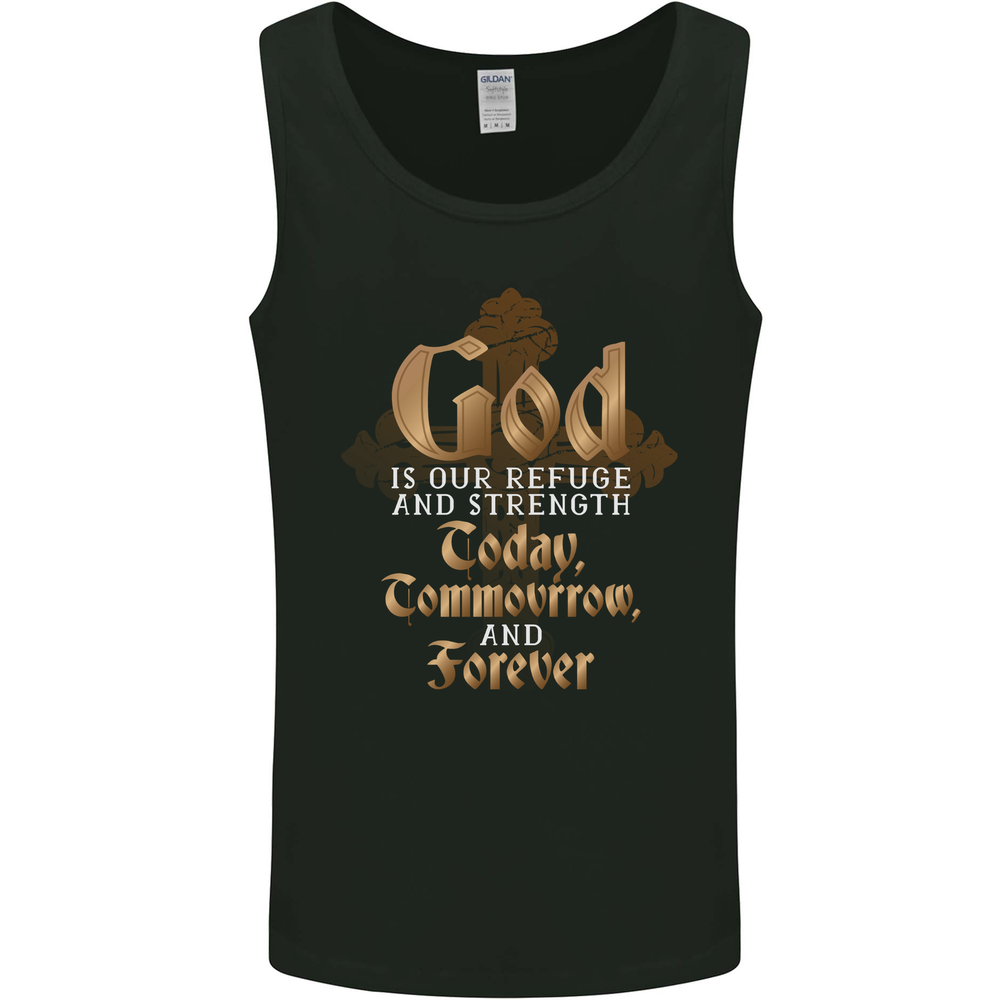 God Forever Christian Cross Christianity Jesus Mens Vest Tank Top