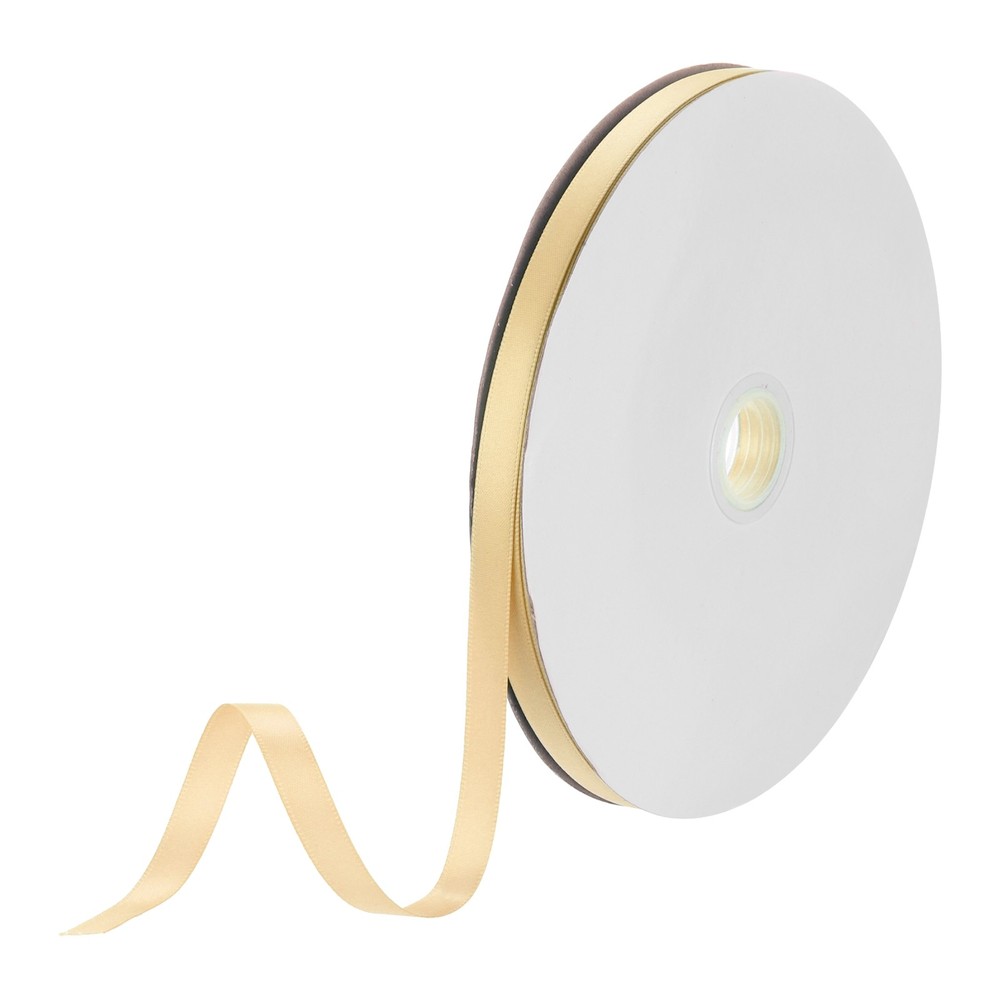 3/8 inch 100 Yards Satin Ribbon Double Face Fabric Grosgrain Ribbon Champagne