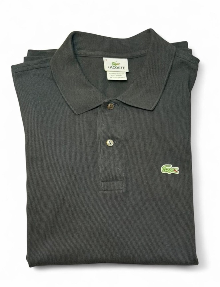 Lacoste Classic Polo Shirt Dark Gray Men’s Size 6 Large Cotton