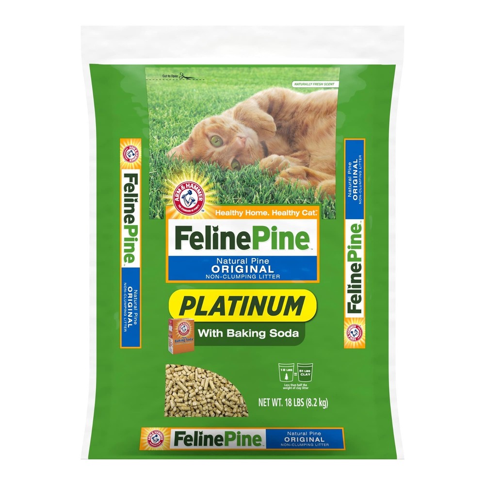 Feline Pine Platinum Non-Clumping Cat Litter Arm & Hammer - 18lb.