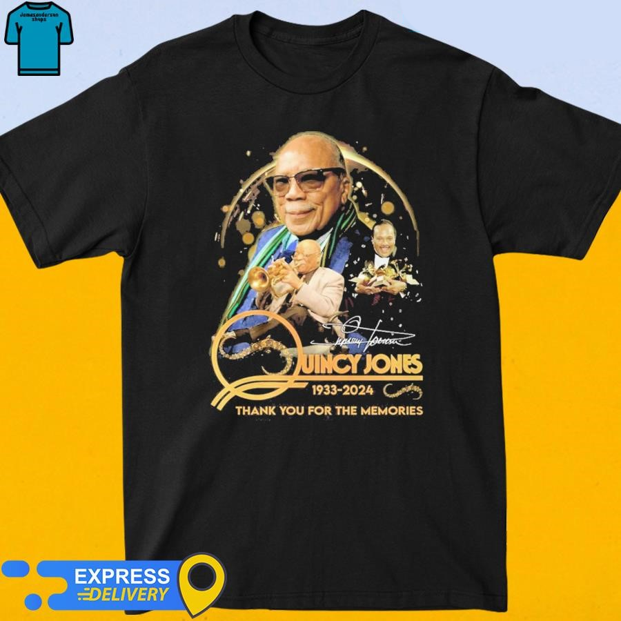 Quincy Jones 2024 Thank You For The Memories Unisex T-Shirt All Sizes