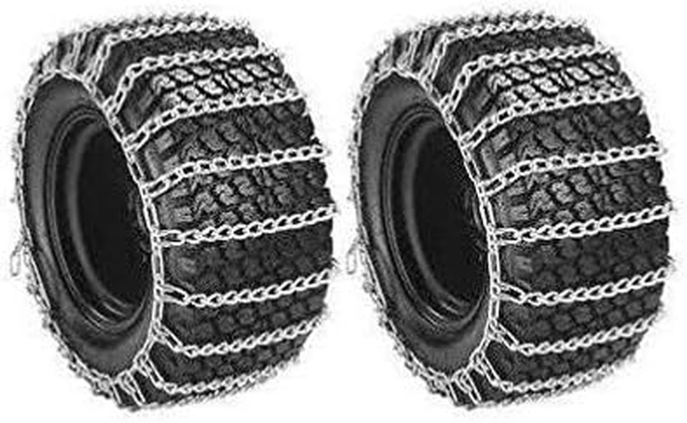 Pair of 23X8.50X12 Link Tire Chains for Toro Wheel Horse Lawn Mower Rider Tractor