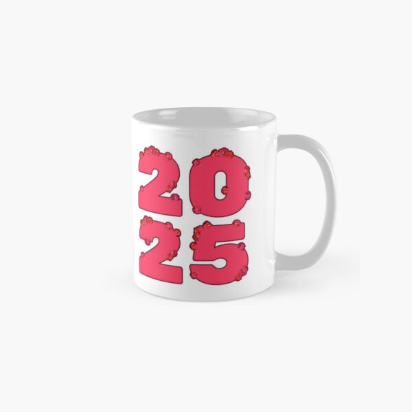 Happy New Year 2025 Red Roses For Flowers Lover Classic Mug , Gift For Family
