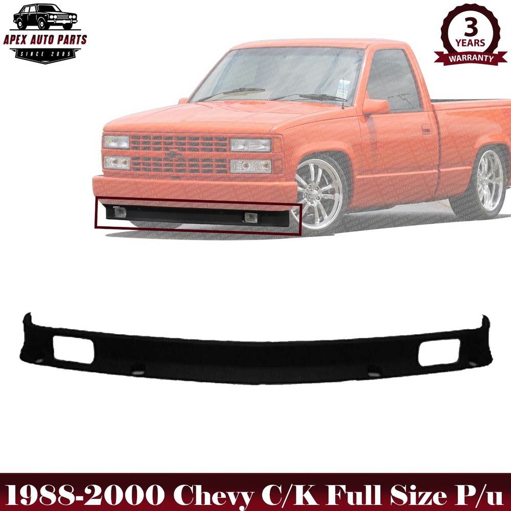 Front Bumper Lower Valance w/ Fog Light Holes For 88-2000 Chevy & GMC C/K Series