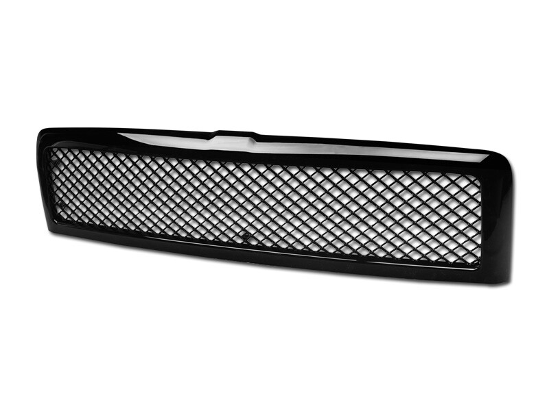 DEFECTIVE FOR 94-02 DODGE RAM MESH FRONT HOOD BUMPER GRILLE GUARD GLOSSY BLK D5