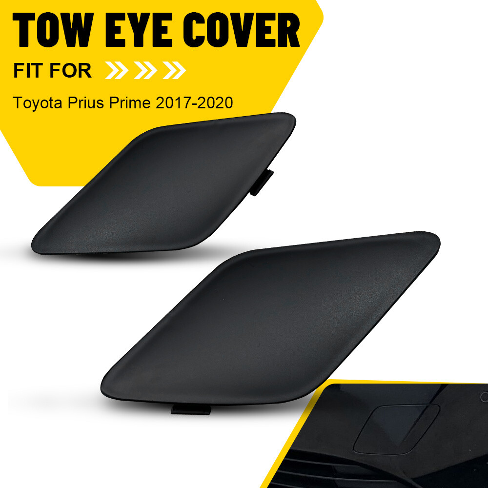 Front Left & Right Bumper Tow Hook Cover for 2017-2020 Toyota Prius Prime
