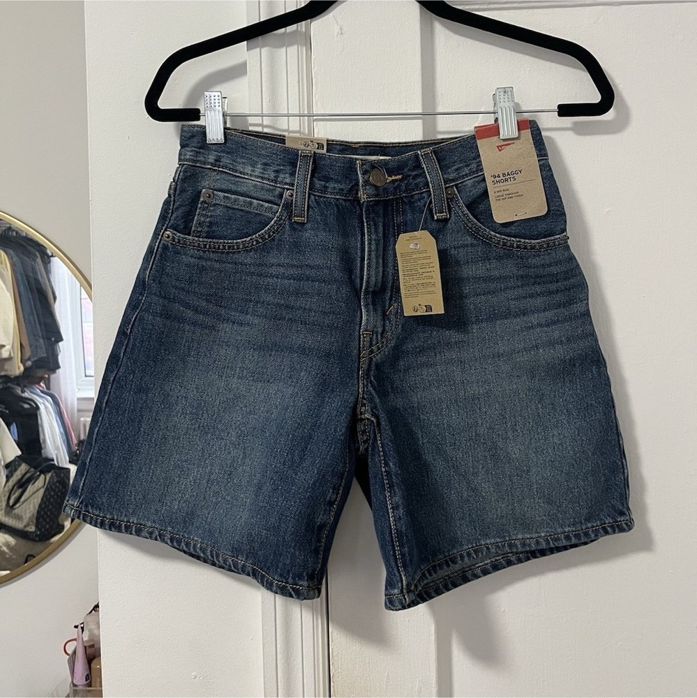 Levi's '94 Baggy Shorts Denim Blue Medium Wash Women's