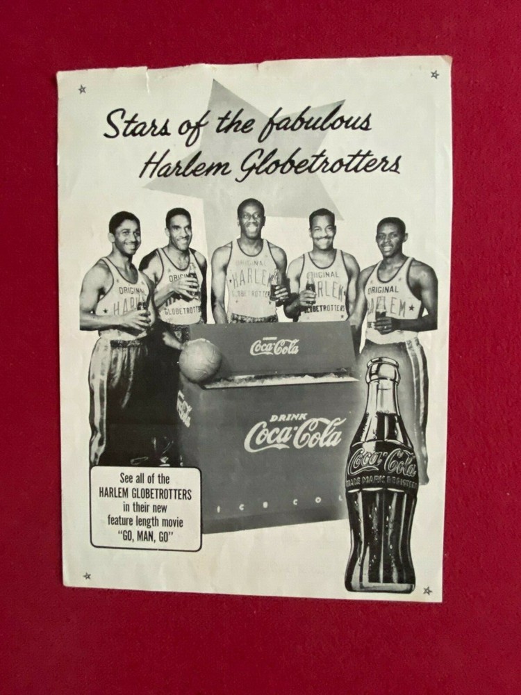 1953, Coca-Cola, Harlem Globetrotters Display Ad (Scarce / Vintage)