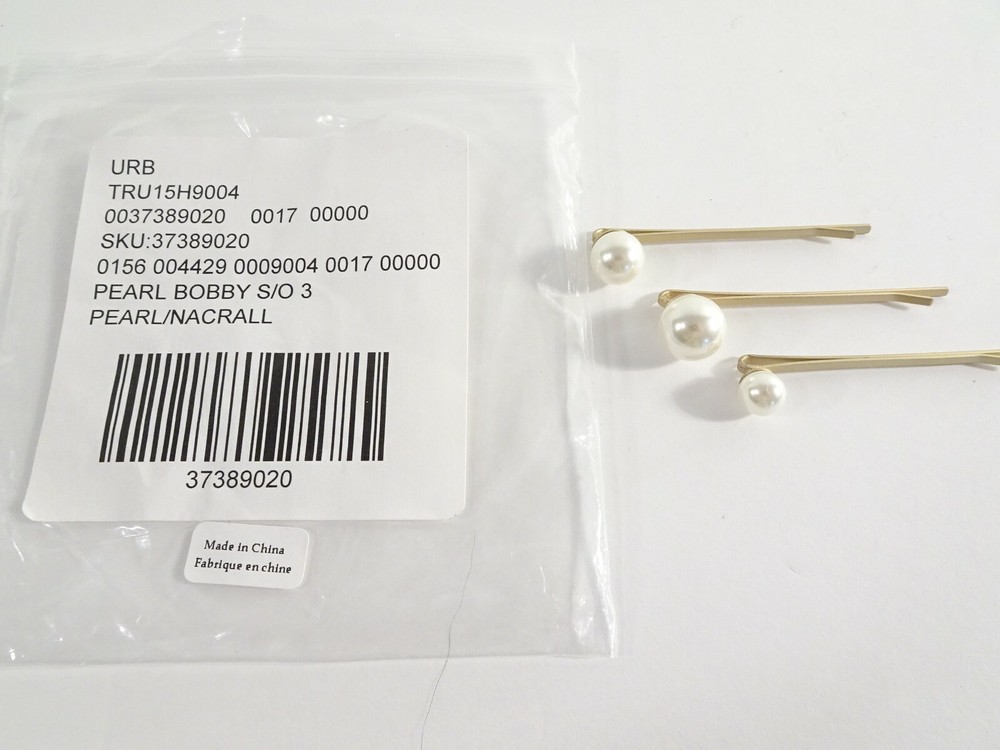 Urban Outfitters Women's Pearl Bobby Pin set of 5 NWT 40