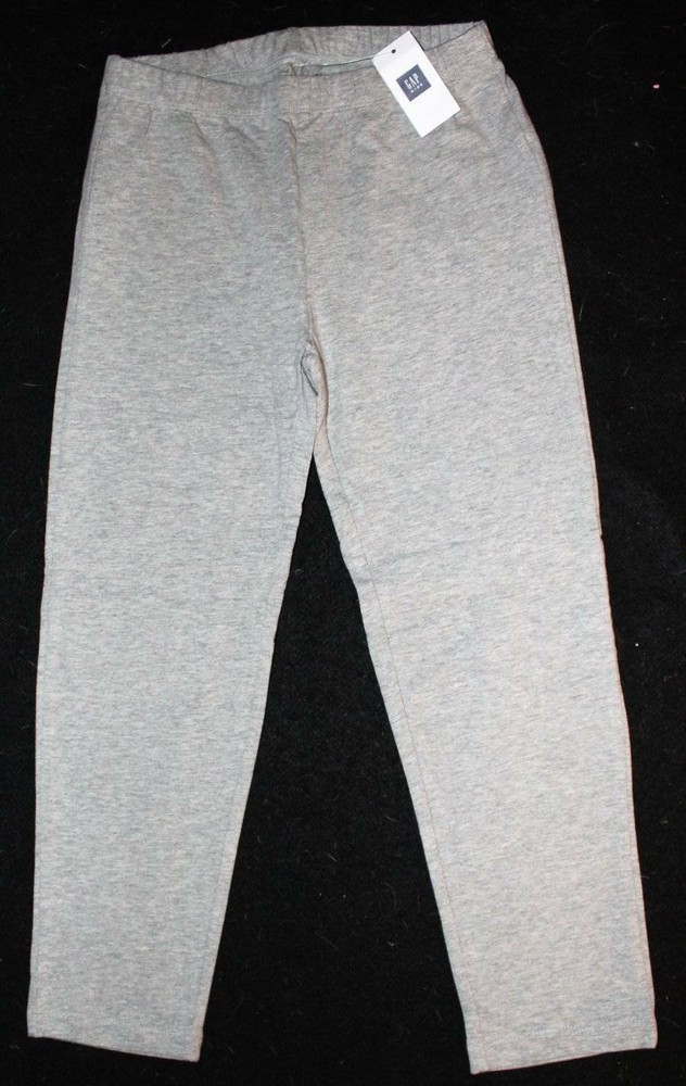 NWT Gap Kids Gray Soft Knit Classic Crop Capri Leggings L Large 10 Yrs.