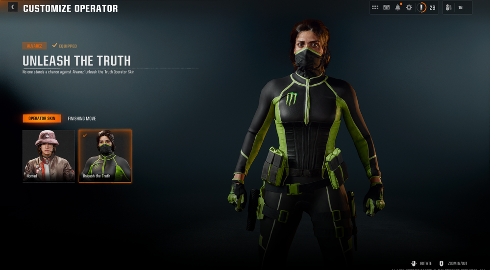 CALL OF DUTY BO6 WARZONE & WARZONE M | MONSTER ENERGY SKIN + GUN (2in1)