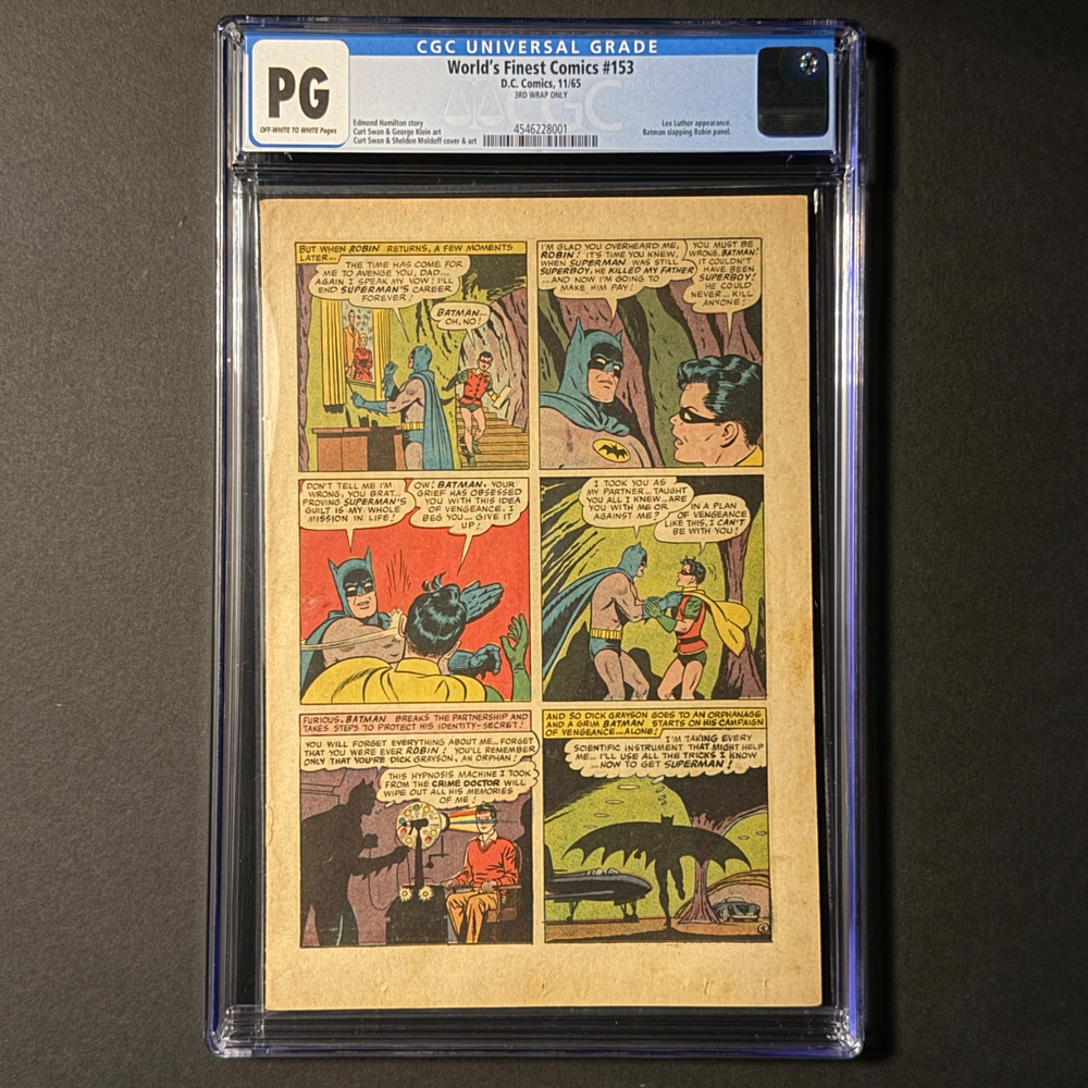 World's Finest #153 Page - CGC PG - Batman Slaps Robin Meme Panel