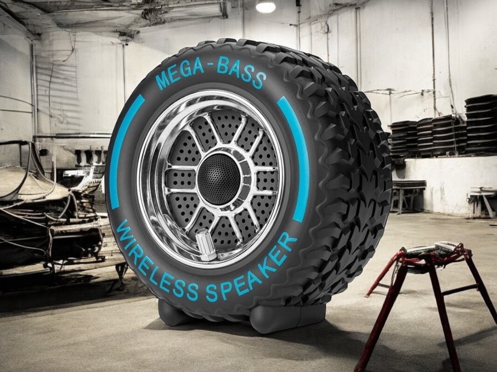 Wireless Mini Tire-Shaped Speaker with USB Charging Ideal Gift for Men and Boys