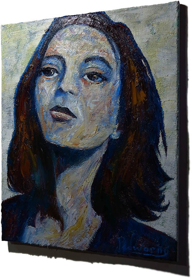 WOMAN PORTRAIT OIL█PAINTING GIRL█REALISM ART█SIGNED VINTAGE ORIGINAL FOR SALE A
