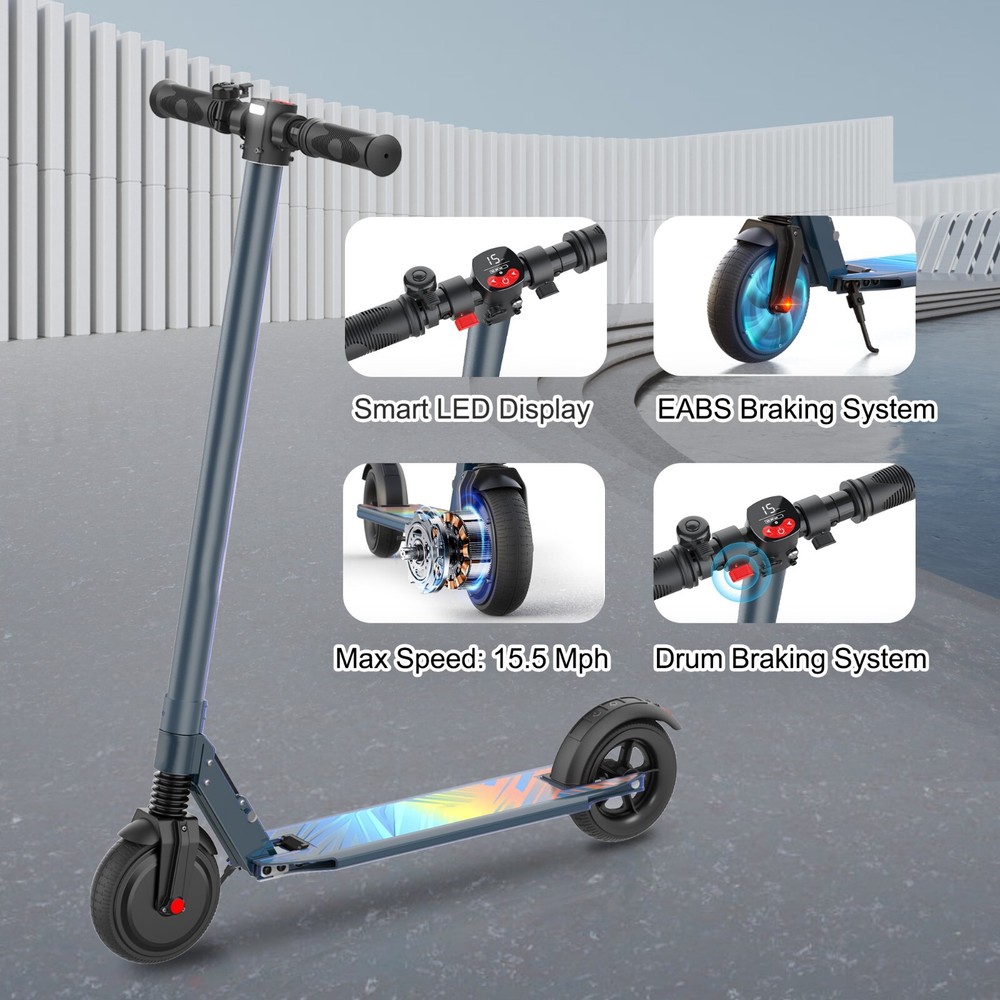 Adjustable Height Folding Electric Scooter Teens Kids Long Range E-scooter #NEW