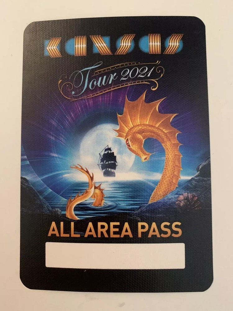KANSAS Band 2021 Concert Tour All Area Access Backstage Pass