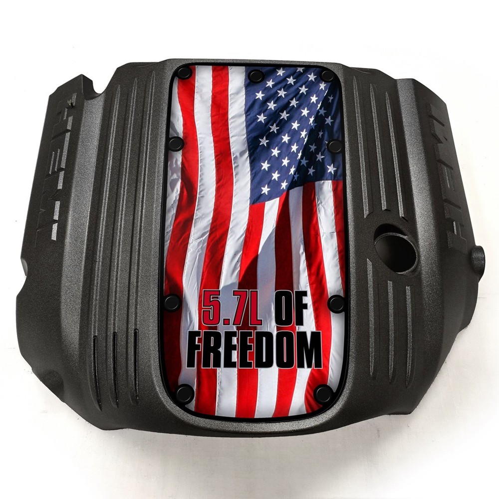 5.7L Engine Cover Inlay - Freedom Flag Design/custom