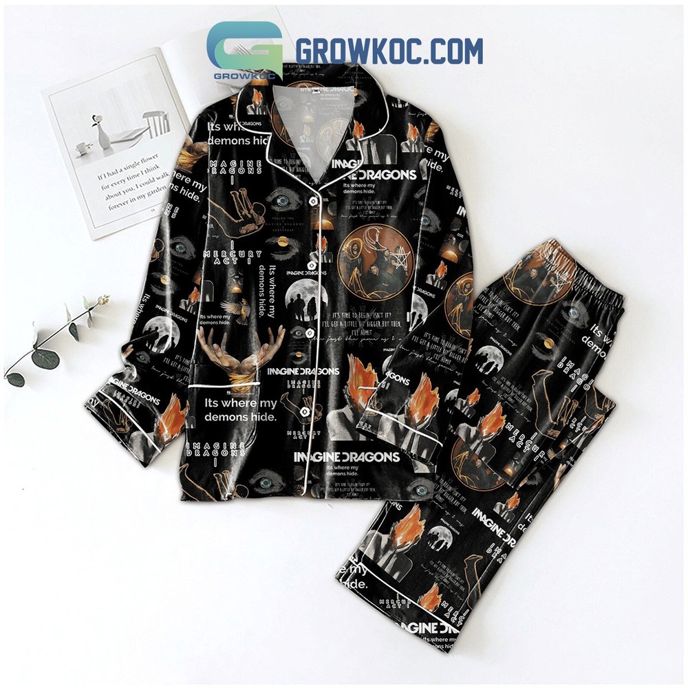 Imagine Dragons Demon Hide Black Polyester Pajama Set