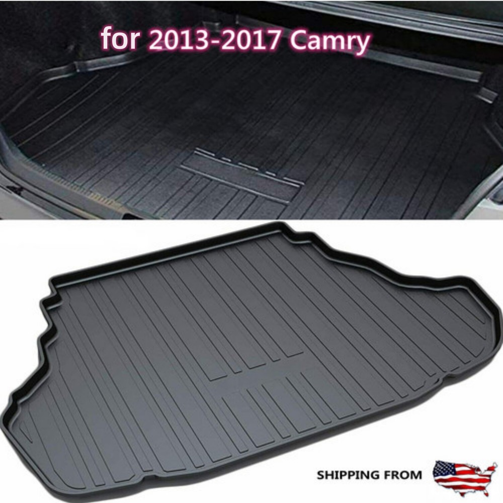 Black Cargo Trunk Liner Floor Mat fit for 2013-2017 Toyota Camry All Weather