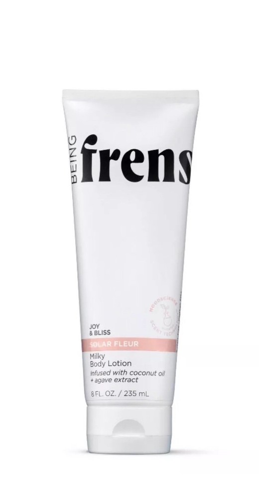 New! Being Frenshe JOY & BLISS Solar Fleur Milky Body Lotion 8oz Coconut & Agave