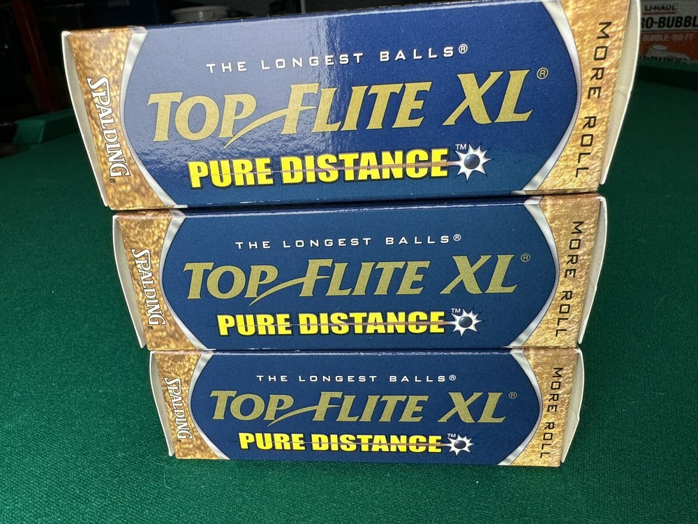 9 Balls 3 Sleeves Top-Flite XL Pure Distance Golf Balls New
