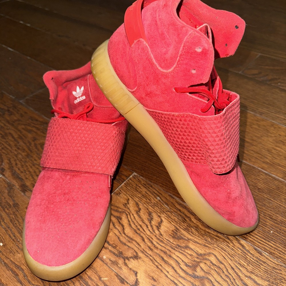 Adidas Tubular Invader Strap Mens Size 8 Red Athletic Shoes Sneakers BB5039