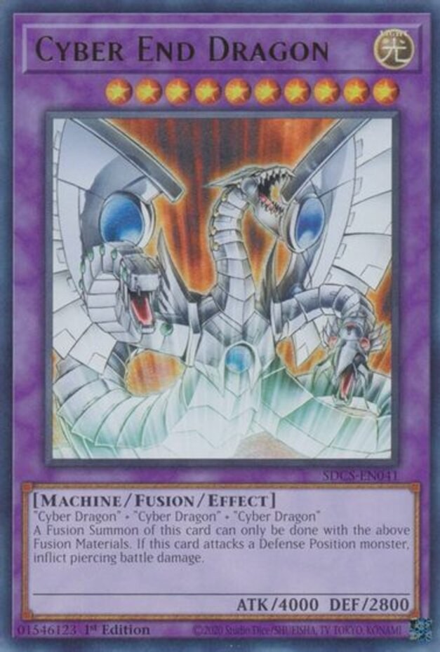 SDCS-EN041 Cyber End Dragon Ultra Rare 1st Edition LP Yugioh Card